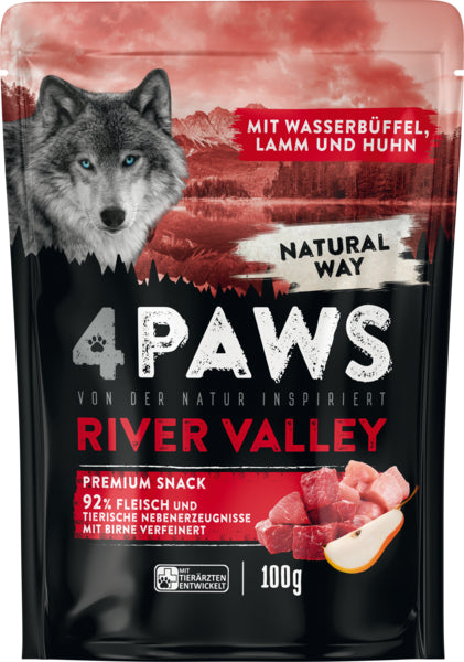 4Paws Dog Snack Lamm, Wasserbüffel, Huhn&Birne 100g