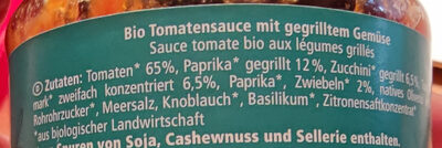 Bio Alnatura Tomatensauce Gegrilltes Gemüse 350ml