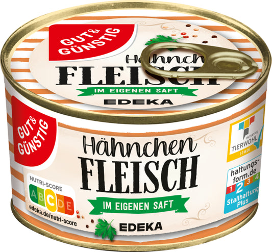 GUT&GÜNSTIG Hähnchenfleisch in eigenem Saft 300g QS ITW