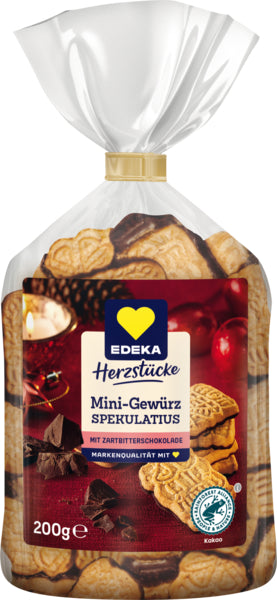 EDEKA Herzstücke Mini-Gewürz Spekulatius Zartbitter 200g