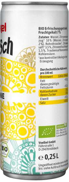 Bio Voelkel Zisch Zitrone 0,25l DPG