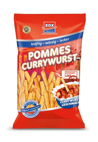 XOX Pommes Snack Currywurst 125g