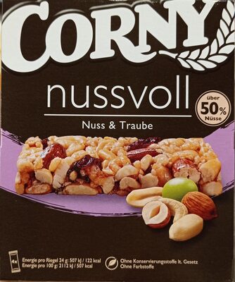 Corny Nussvoll Nuss & Traube 4x24g