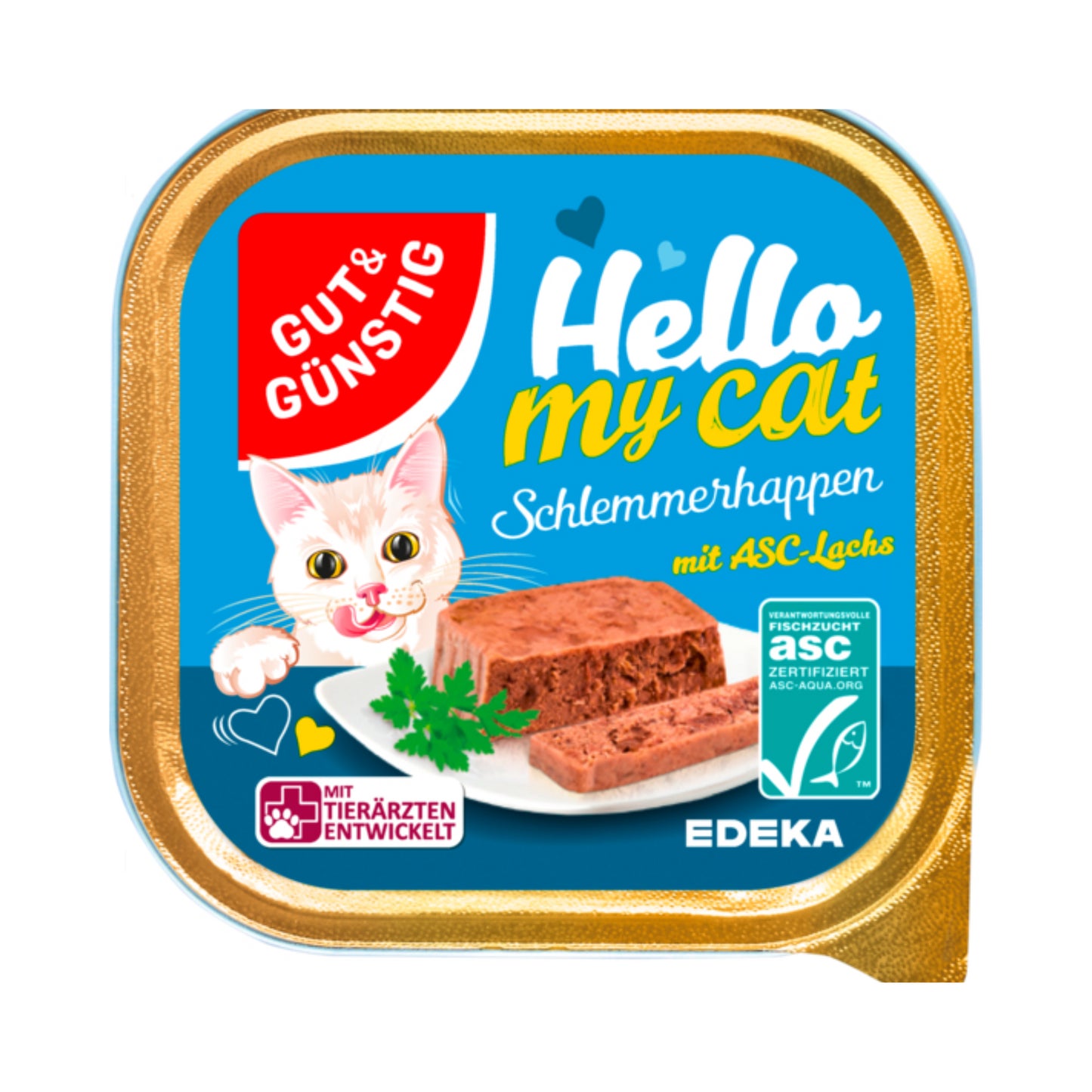 ASC GUT&GÜNSTIG Schlemmerhappen mit Lachs 100g foodpipe [Lebensmittel-Lieferservice Rostock]