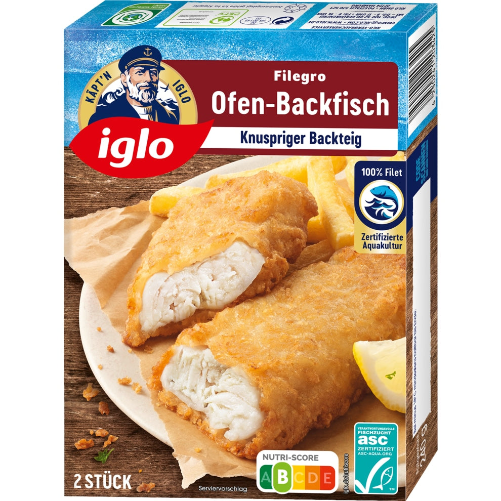 ASC Iglo Filegro Ofen Backfisch 240g foodpipe [Lebensmittel-Lieferservice Rostock]