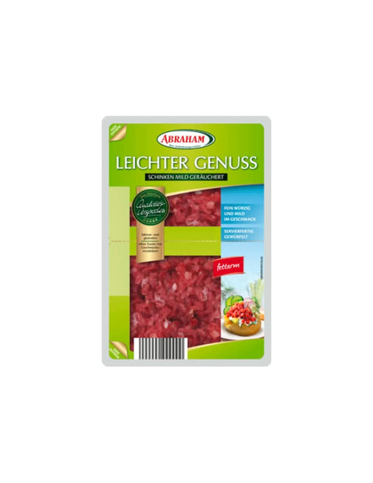 Abraham Leichter Genuss Schinken Würfel geräuchert 2x50g foodpipe [Lebensmittel-Lieferservice Rostock]