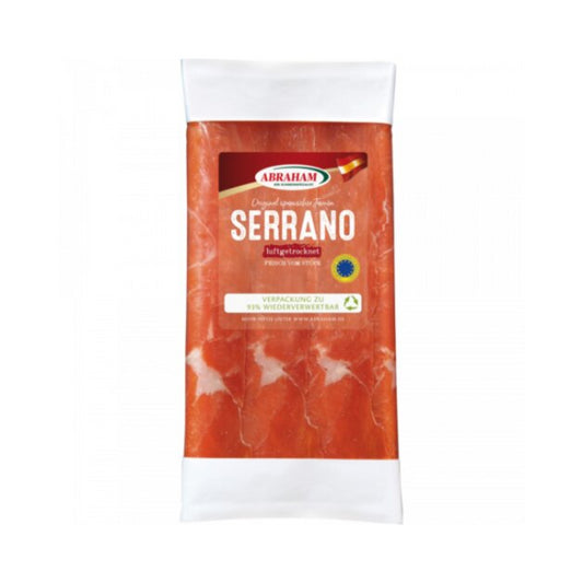 Abraham Serranoschinken luftgetrocknet Jamon Serrano 80g foodpipe [Lebensmittel-Lieferservice Rostock]