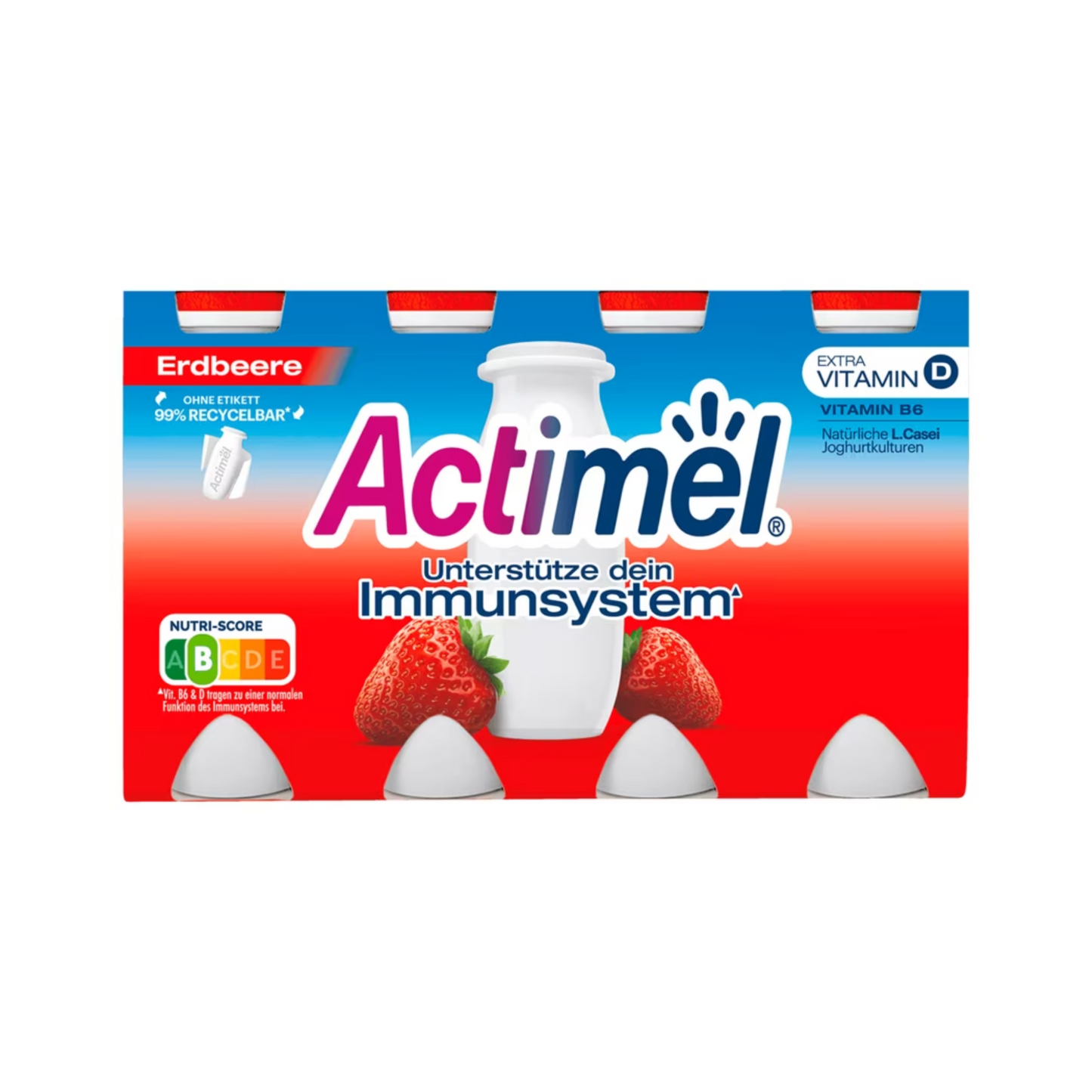 Actimel Drink Erdbeere 8x100g foodpipe [Lebensmittel-Lieferservice Rostock]