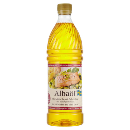Albaöl Schwedische Rapsölzubereitung mit Buttergeschmack 750ml foodpipe [Lebensmittel-Lieferservice Rostock]
