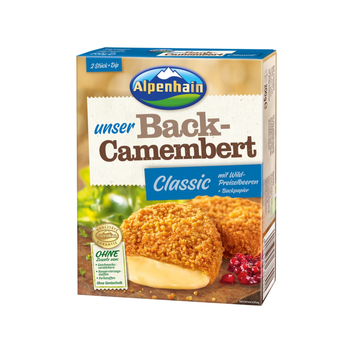 Alpenhain Back-Camembert Classic 57% Rahmstufe 200g foodpipe [Lebensmittel-Lieferservice Rostock]