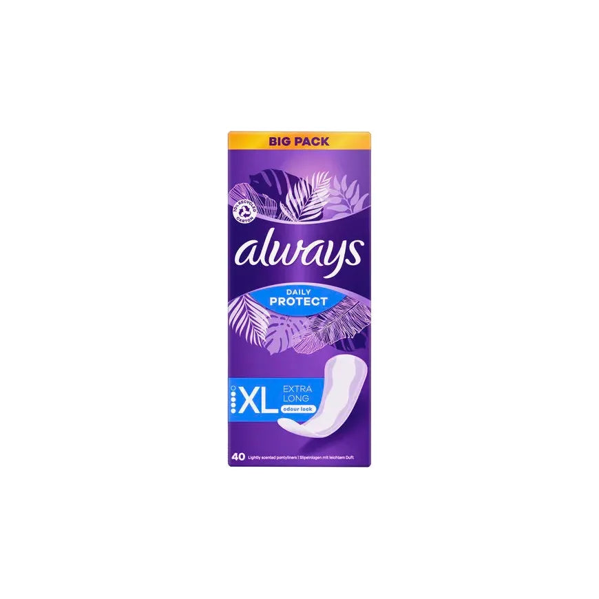 Always Daily Protect Extra Long Slipeinlagen mit leichtem Duft Big Pack 40ST foodpipe [Lebensmittel-Lieferservice Rostock]