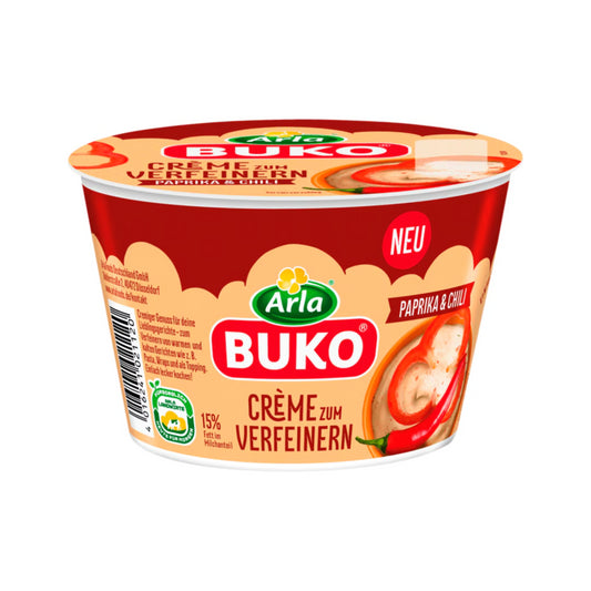 Arla Buko Creme zum verfeinern Paprika&Chili 195g foodpipe [Lebensmittel-Lieferservice Rostock]