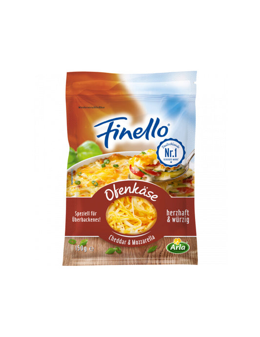 Arla Finello Ofenkäse gerieben 46% Vollfettstufe 150g foodpipe [Lebensmittel-Lieferservice Rostock]