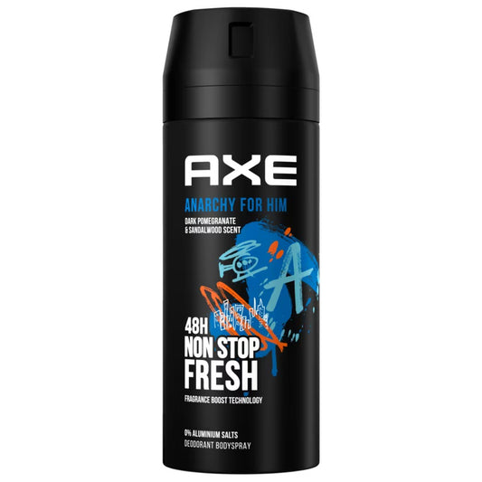 Axe Deospray Anarchy for him ohne Aluminiumsalze 150ml foodpipe [Lebensmittel-Lieferservice Rostock]