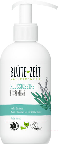 BLÜTEZEIT Flüssigseife Garten Bio-Salbei+Bio-Thymian 300ml foodpipe [Lebensmittel-Lieferservice Rostock]