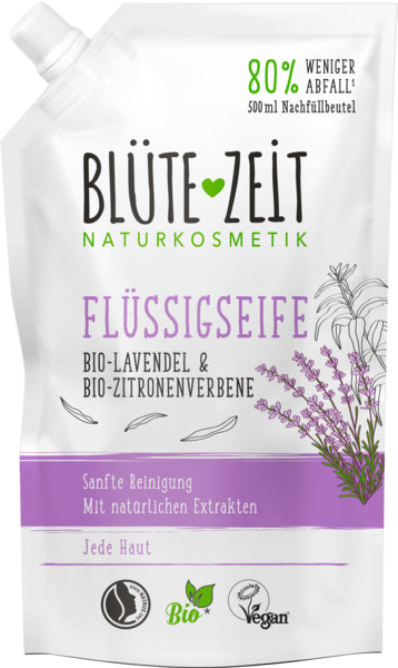 BLÜTEZEIT Flüssigseife Verbene&Lavendel NFB 500ml foodpipe [Lebensmittel-Lieferservice Rostock]