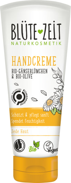 BLÜTEZEIT Handcreme Bio-Gänseblümchen pflegend 75ml foodpipe [Lebensmittel-Lieferservice Rostock]