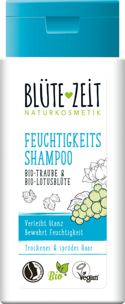 BLÜTEZEIT Shampoo Feuchtigkeit Bio-Traube&Bio-Lotusblüte 200ml foodpipe [Lebensmittel-Lieferservice Rostock]