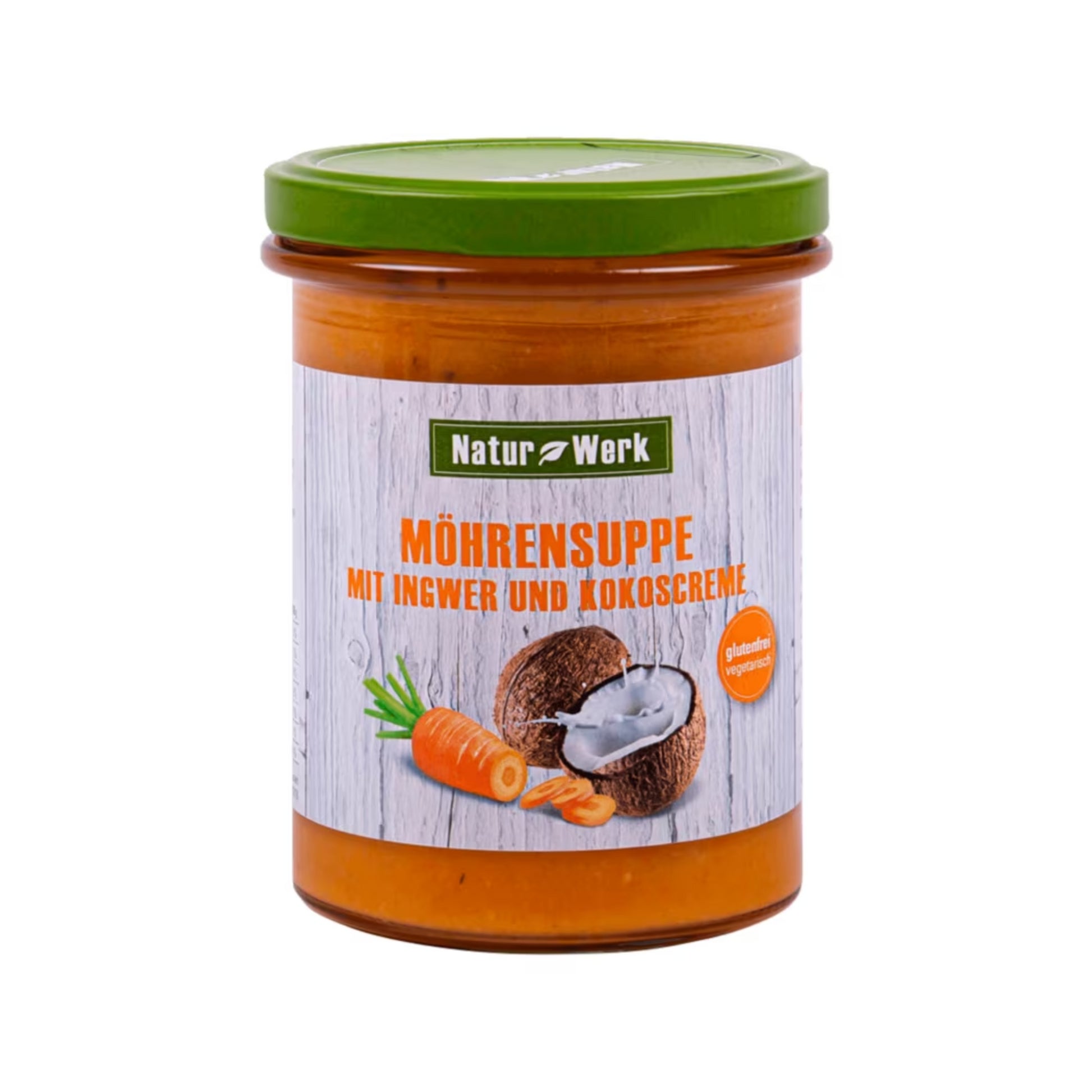 BWF Naturwerk Gemüsesuppe Möhren Ingwer Kokosmilch 400g foodpipe [Lebensmittel-Lieferservice Rostock]