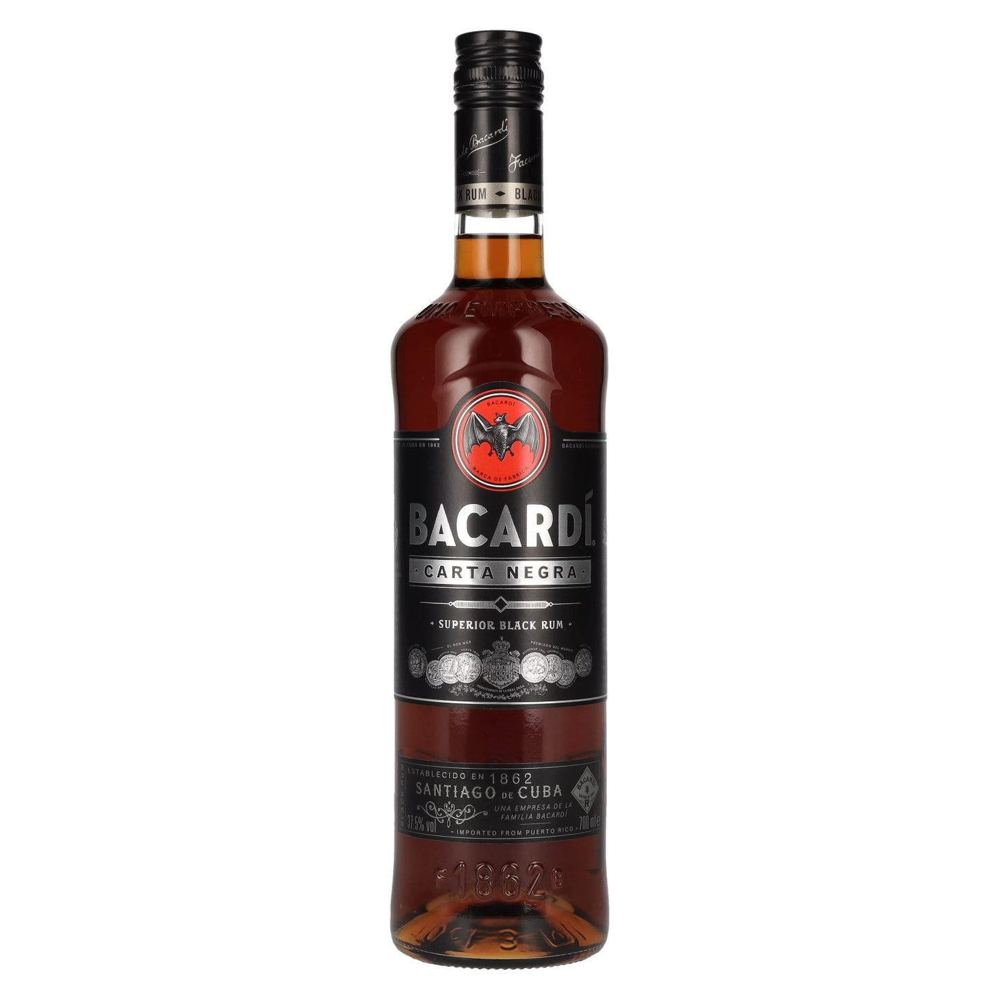 Bacardi Rum Carta Negra 37,5% 0,7l foodpipe [Lebensmittel-Lieferservice Rostock]