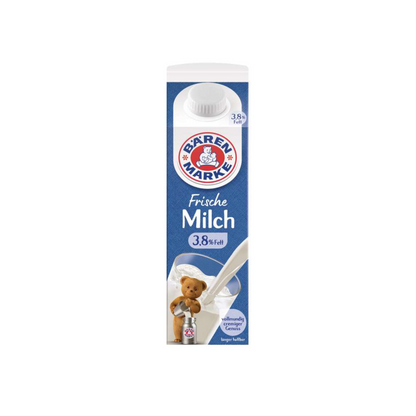 Bärenmarke Frische Milch 3,8% 1l foodpipe [Lebensmittel-Lieferservice Rostock]