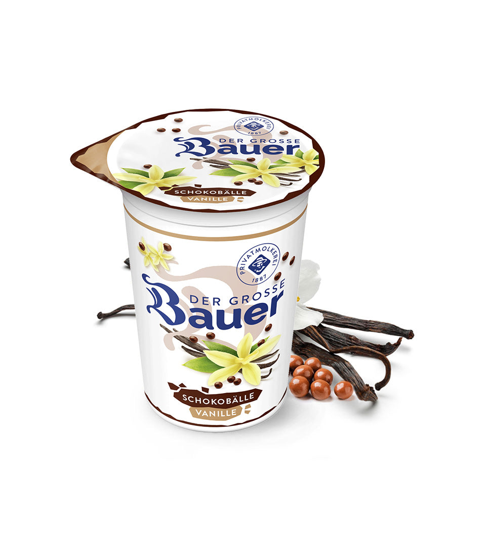 Bauer Joghurt Schokosplit Vanille-Schokoballs 3,5% 225g foodpipe [Lebensmittel-Lieferservice Rostock]