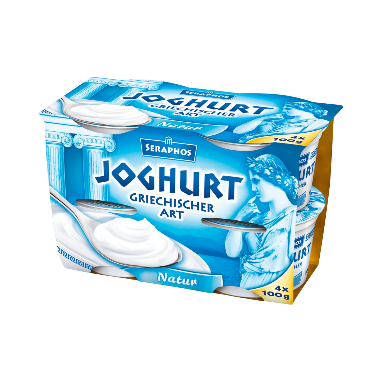 Bauer Seraphos Joghurt griechische Art 5% 4x100g foodpipe [Lebensmittel-Lieferservice Rostock]