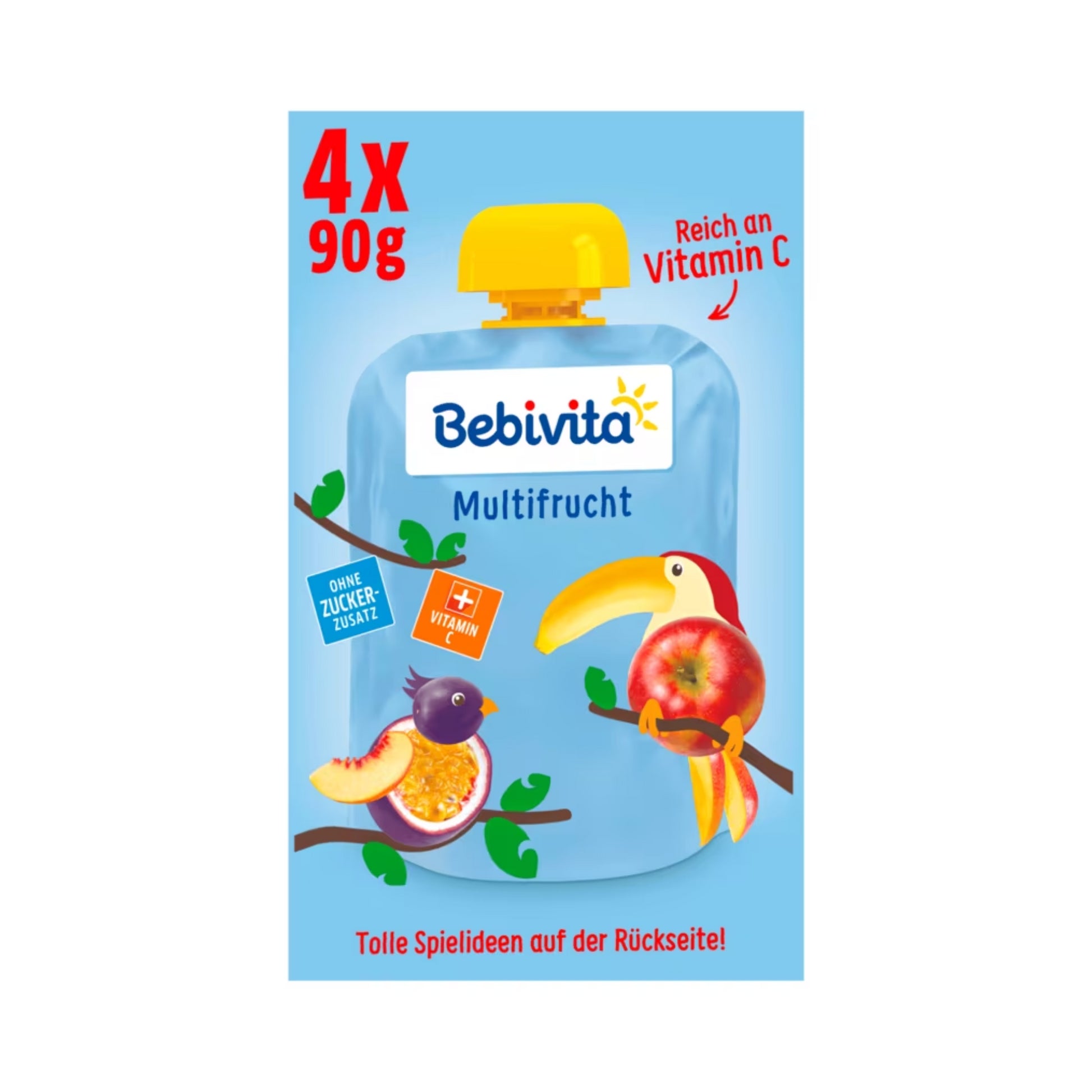 Bebivita Kinder-Spaß Multifrucht ab 1 Jahr 4x90g foodpipe [Lebensmittel-Lieferservice Rostock]