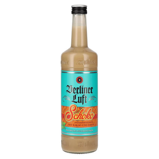 Berliner Luft Schoko Der frische Pfefferminzlikör in einer zarten Liaison mit Sahne und Kakao 15% 0,7l foodpipe [Lebensmittel-Lieferservice Rostock]