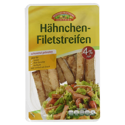 Bernard Matthews Oldenburg Hähnchen-Filetstreifen gebraten 125g foodpipe [Lebensmittel-Lieferservice Rostock]