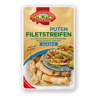 Bernard Matthews Oldenburg Puten-Filetstreifen gebraten 125g foodpipe [Lebensmittel-Lieferservice Rostock]