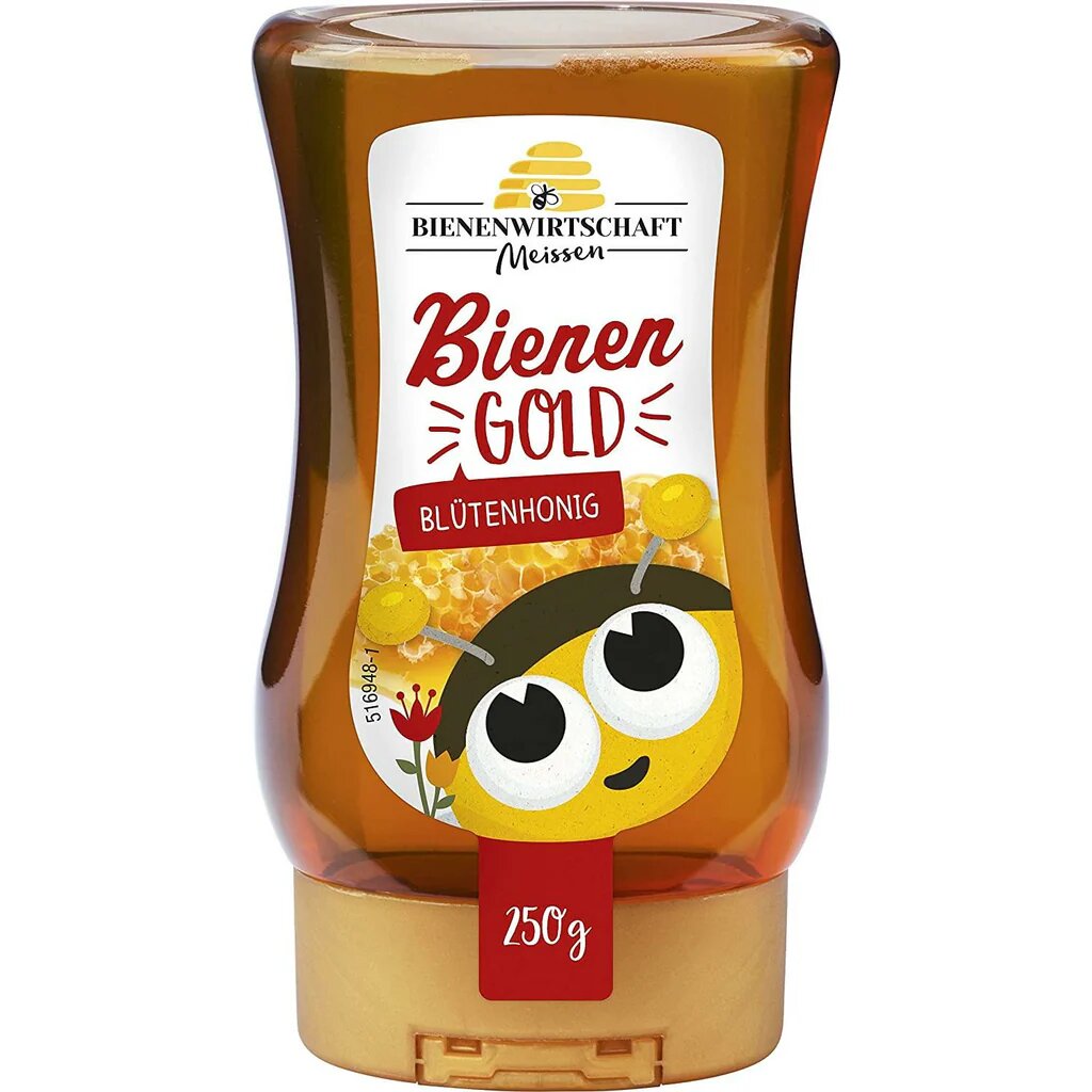 Bienenwirtschaft Honig Spender Bienengold Honig Blüte flüssig 250g foodpipe [Lebensmittel-Lieferservice Rostock]