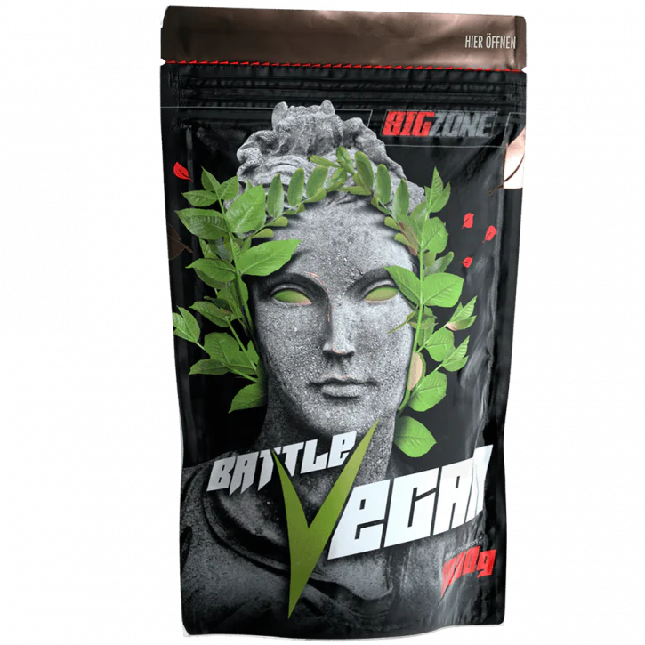 BigZone Battle Whey Vegan Erdnuss/Karamell 1kg foodpipe [Lebensmittel-Lieferservice Rostock]