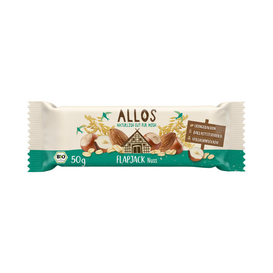 Bio Allos Hafer Flapjack Nuss 50g foodpipe Rostock [Lebensmittel-Lieferservice Rostock]