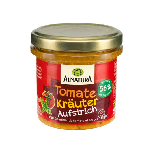 Bio Alnatura Aufstrich Gartengemüse Tomate Kräuter 135g foodpipe [Lebensmittel-Lieferservice Rostock]