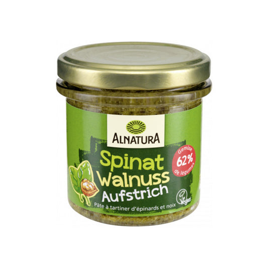 Bio Alnatura Brotaufstrich Gartengemüse Spinat Walnuss 135g foodpipe [Lebensmittel-Lieferservice Rostock]