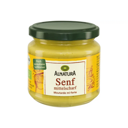 Bio Alnatura Delikatess-Senf mittelscharf 185ml foodpipe [Lebensmittel-Lieferservice Rostock]