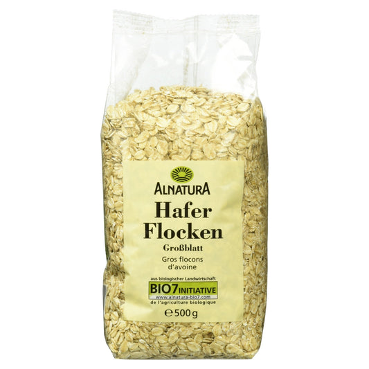 Bio Alnatura Haferflocken Großblatt 500g foodpipe [Lebensmittel-Lieferservice Rostock]