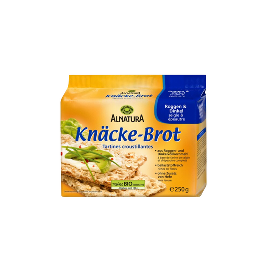 Bio Alnatura Knäckebrot Roggen & Dinkel 250g foodpipe [Lebensmittel-Lieferservice Rostock]