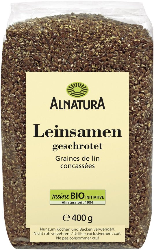 Bio Alnatura Leinsamen geschrotet 400g foodpipe [Lebensmittel-Lieferservice Rostock]