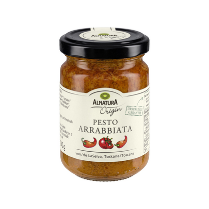 Bio Alnatura Pesto Arrabbiata 130g foodpipe [Lebensmittel-Lieferservice Rostock]