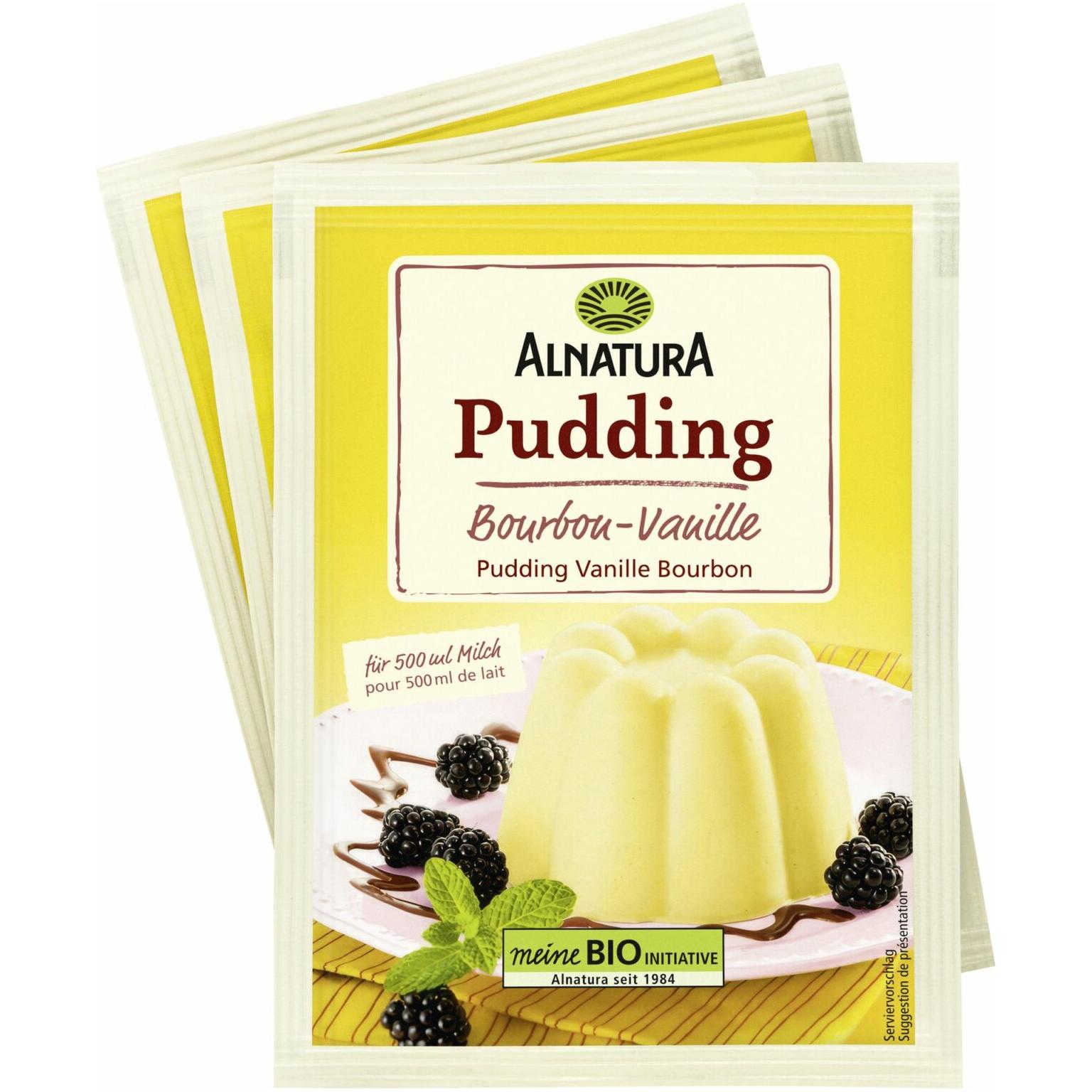 Bio Alnatura Vanillepudding 3x40g foodpipe [Lebensmittel-Lieferservice Rostock]