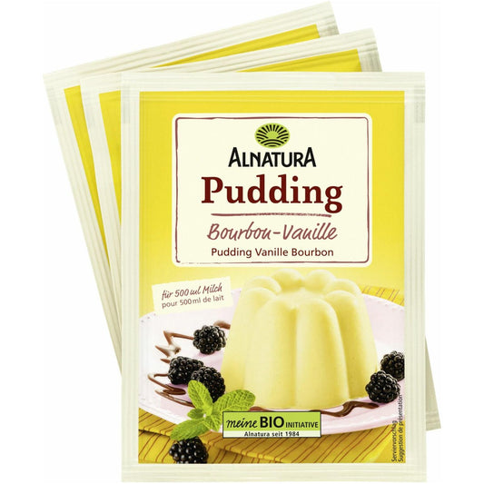 Bio Alnatura Vanillepudding 3x40g foodpipe [Lebensmittel-Lieferservice Rostock]