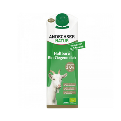 Bio Andechser Natur Ziegen H-Milch 3% 1l foodpipe [Lebensmittel-Lieferservice Rostock]