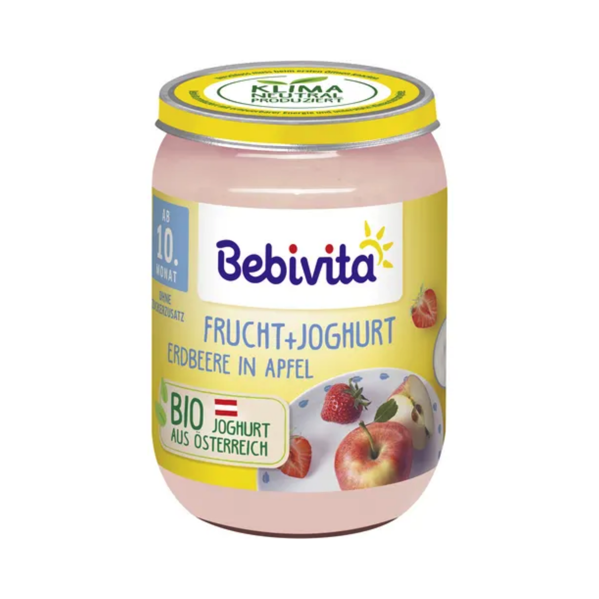 Bio Bebivita Frucht+Joghurt Erdbeere in Apfel 190g foodpipe [Lebensmittel-Lieferservice Rostock]