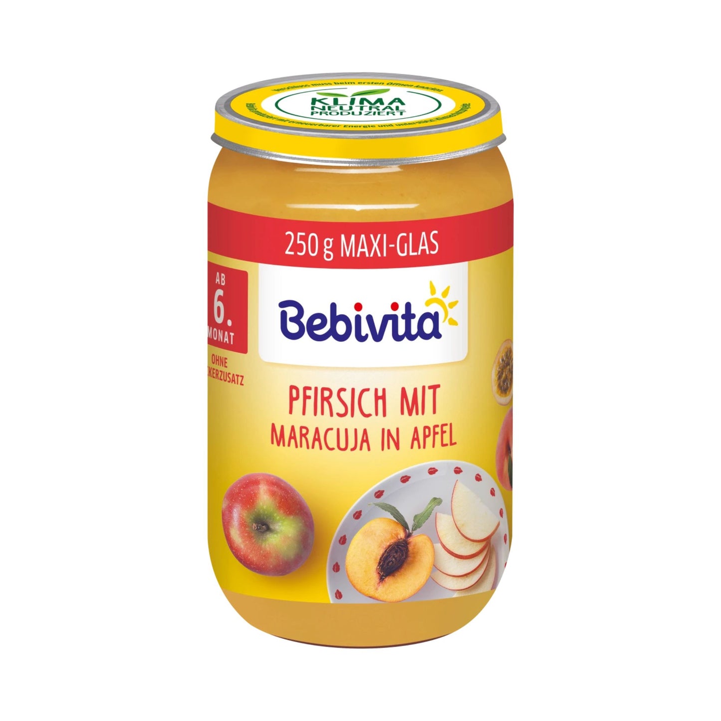 Bio Bebivita Pfirsich mit Maracuja in Apfel ab 6.Monat 250g foodpipe [Lebensmittel-Lieferservice Rostock]