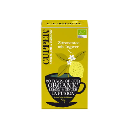 Bio Cupper Zitronentee mit Ingwer 20ST 50g foodpipe [Lebensmittel-Lieferservice Rostock]