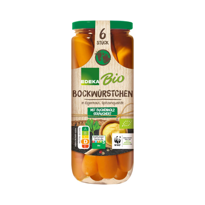 Bio EDEKA Bockwürstchen 6ST 395g foodpipe [Lebensmittel-Lieferservice Rostock]