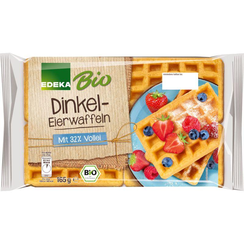 Bio EDEKA Dinkel Eierwaffel 165g foodpipe [Lebensmittel-Lieferservice Rostock]