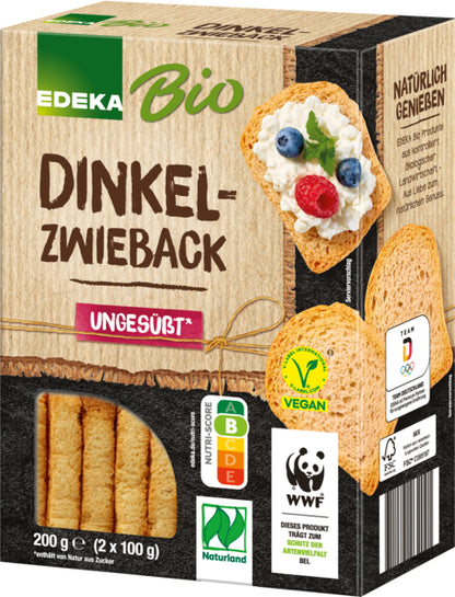 Bio EDEKA Dinkel Zwieback 200g foodpipe [Lebensmittel-Lieferservice Rostock]